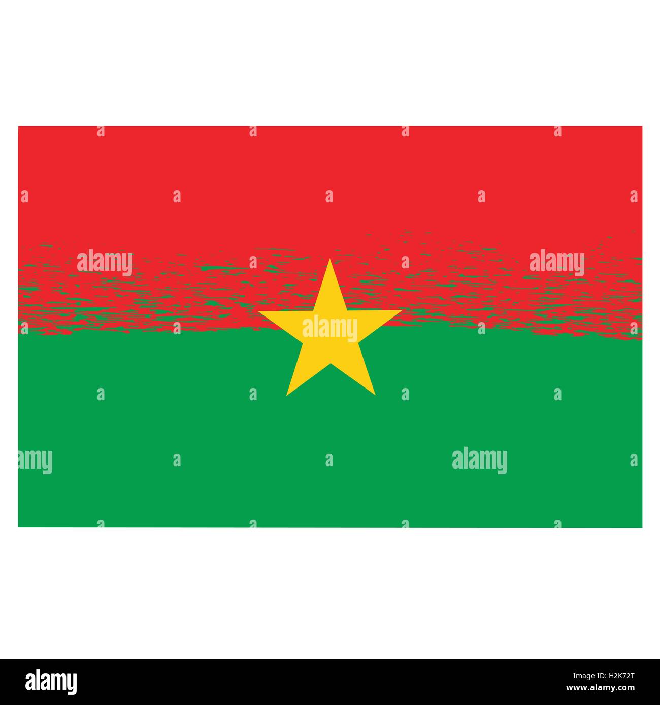 National Burkina Faso Grunge Flag Stock Vector