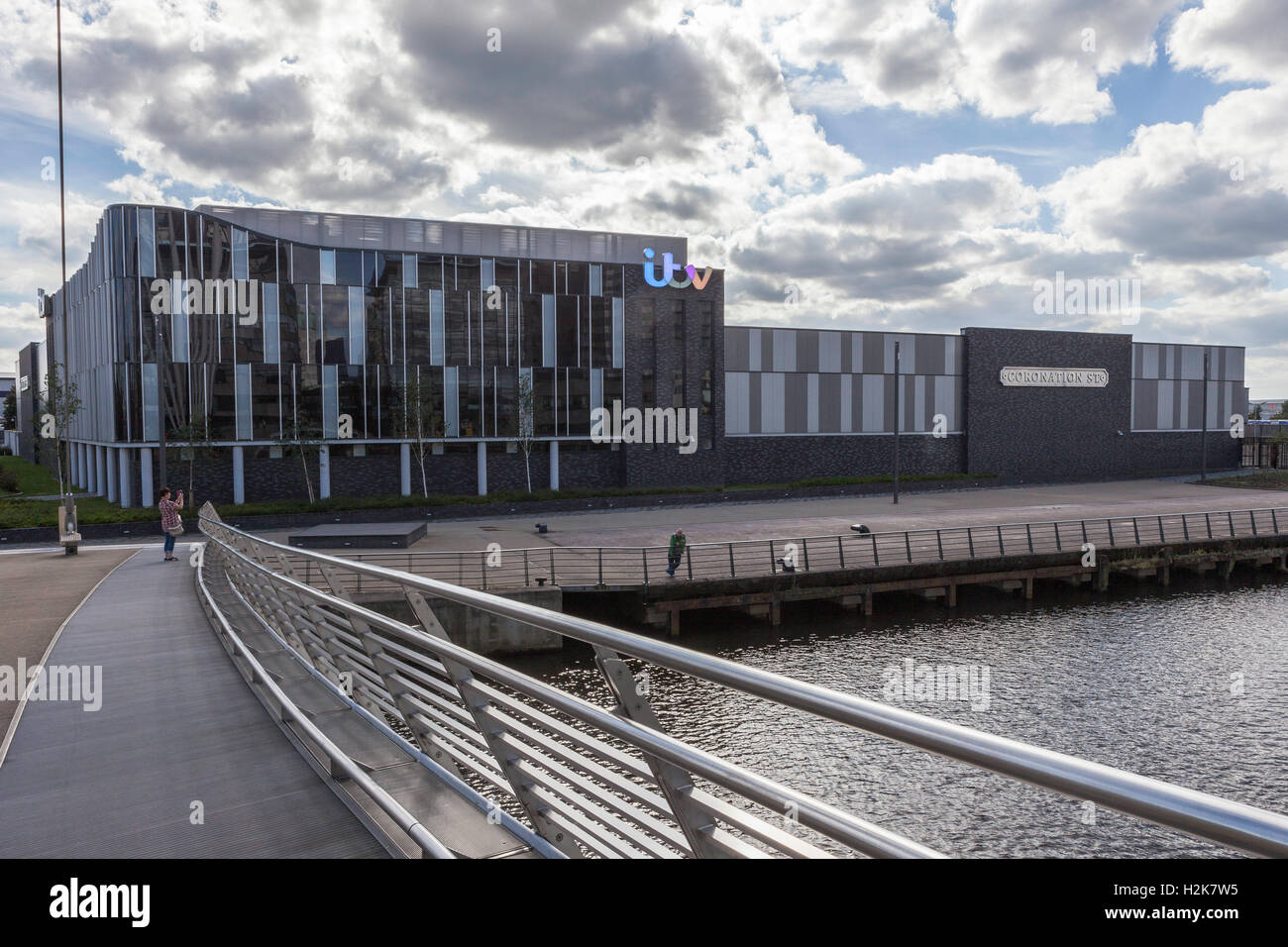 A modern apartment block Salford Quays and Media City, Manchester, UK