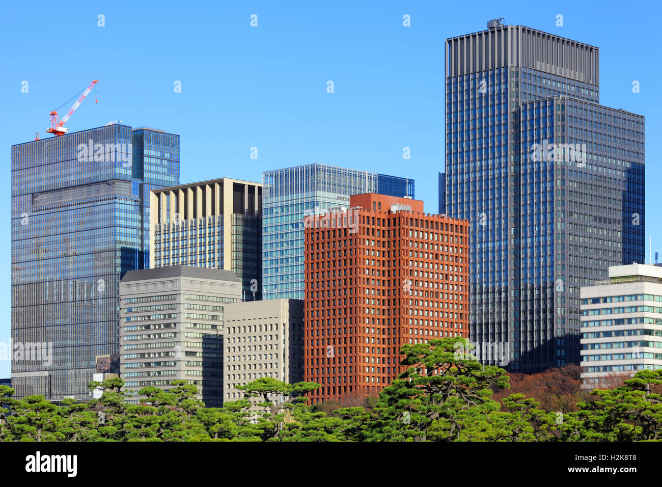 Commercial district in Tokyo Stock Photo - Alamy