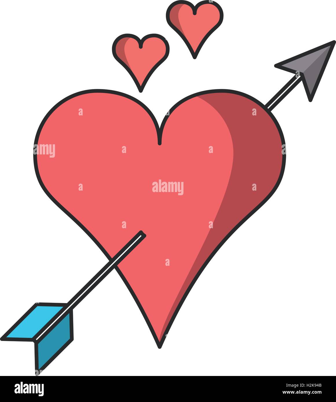 Isolated arrow through heart design Stock Vector Image & Art - Alamy
