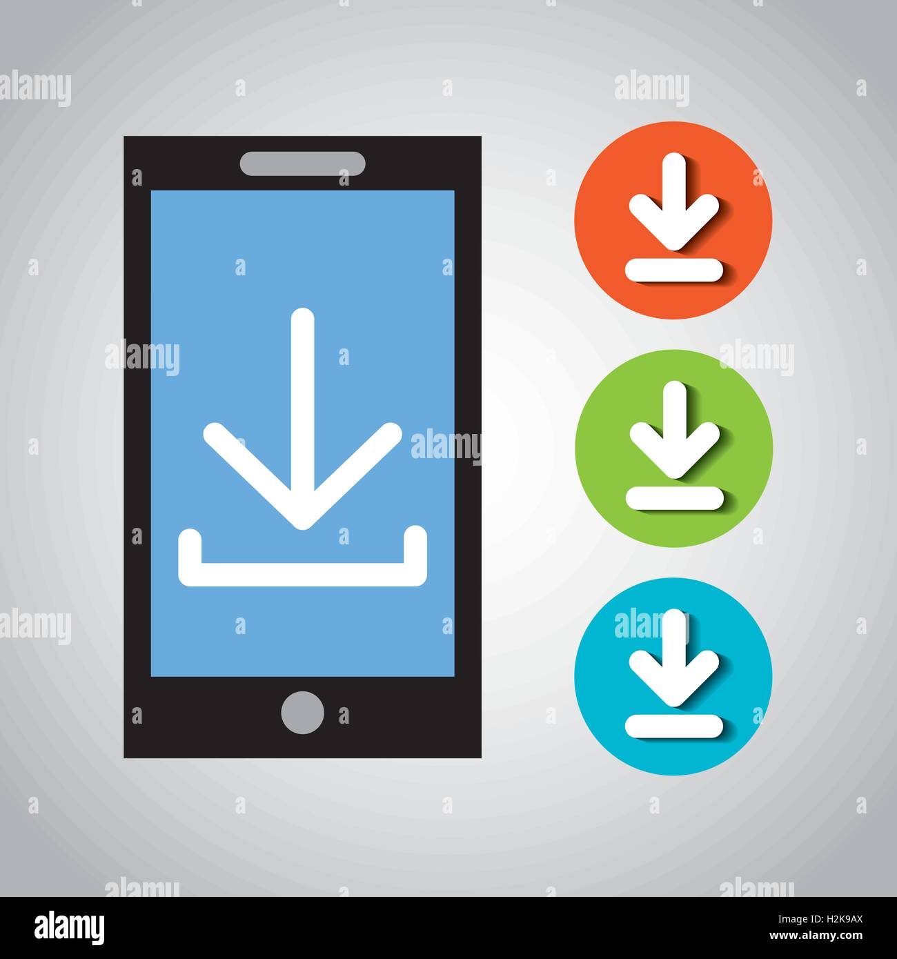 arrow download file icon Stock Vector Image & Art - Alamy