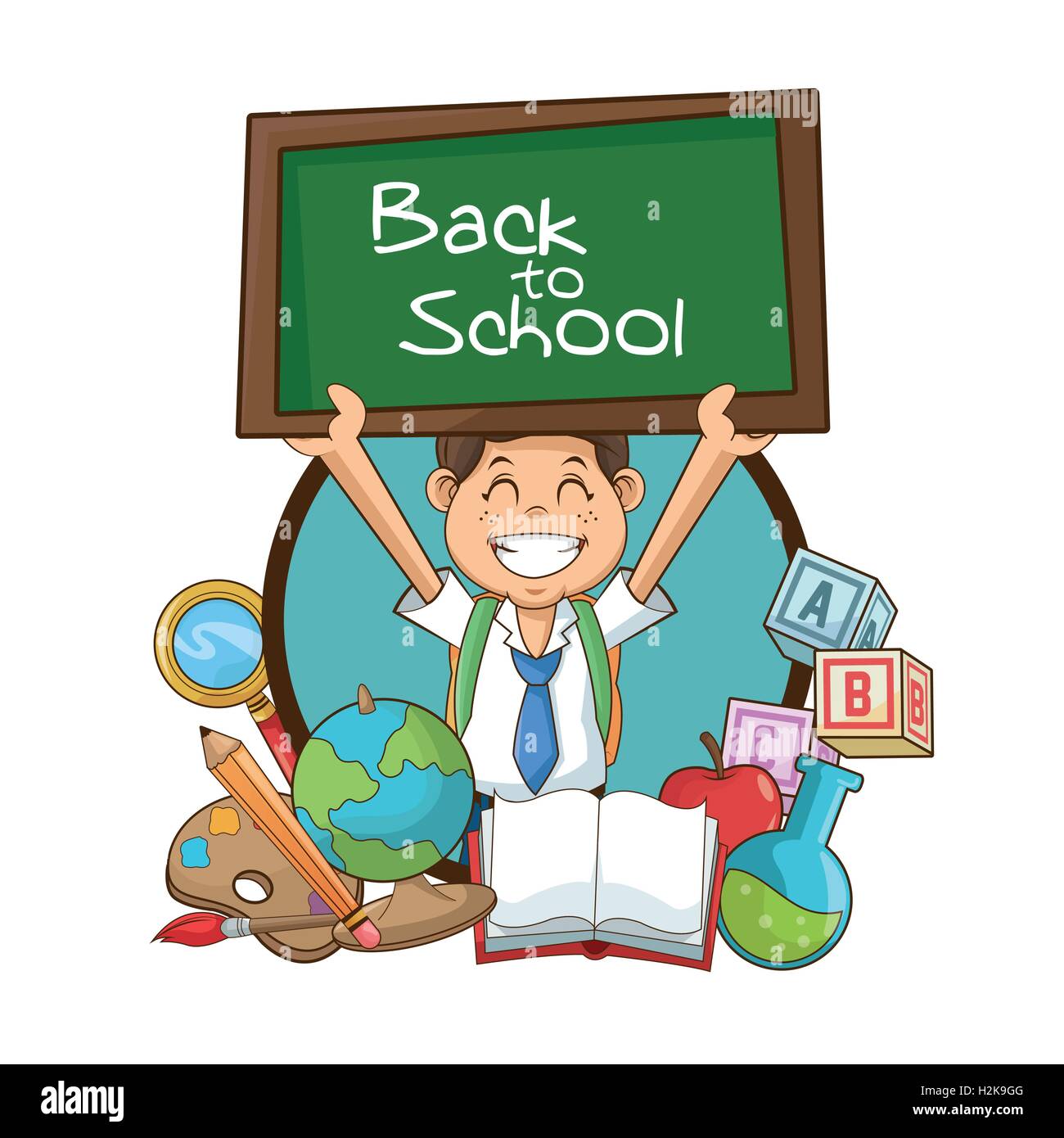 Boy kid of back to school design Stock Vector Image & Art - Alamy