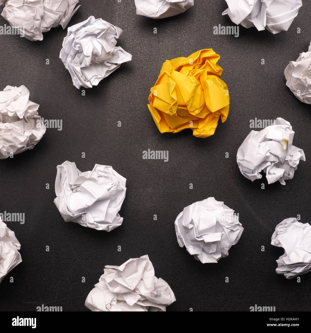 Crumpled paper as symbol of new great ideas Stock Photo