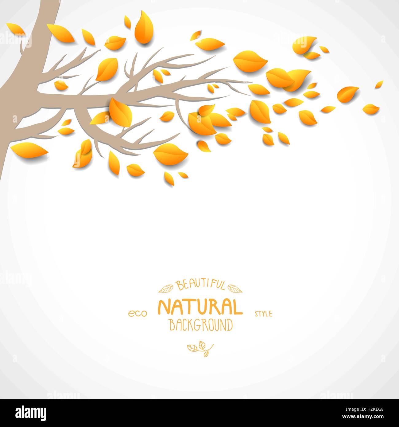 Branch with autumnal leaves Stock Vector Image & Art - Alamy