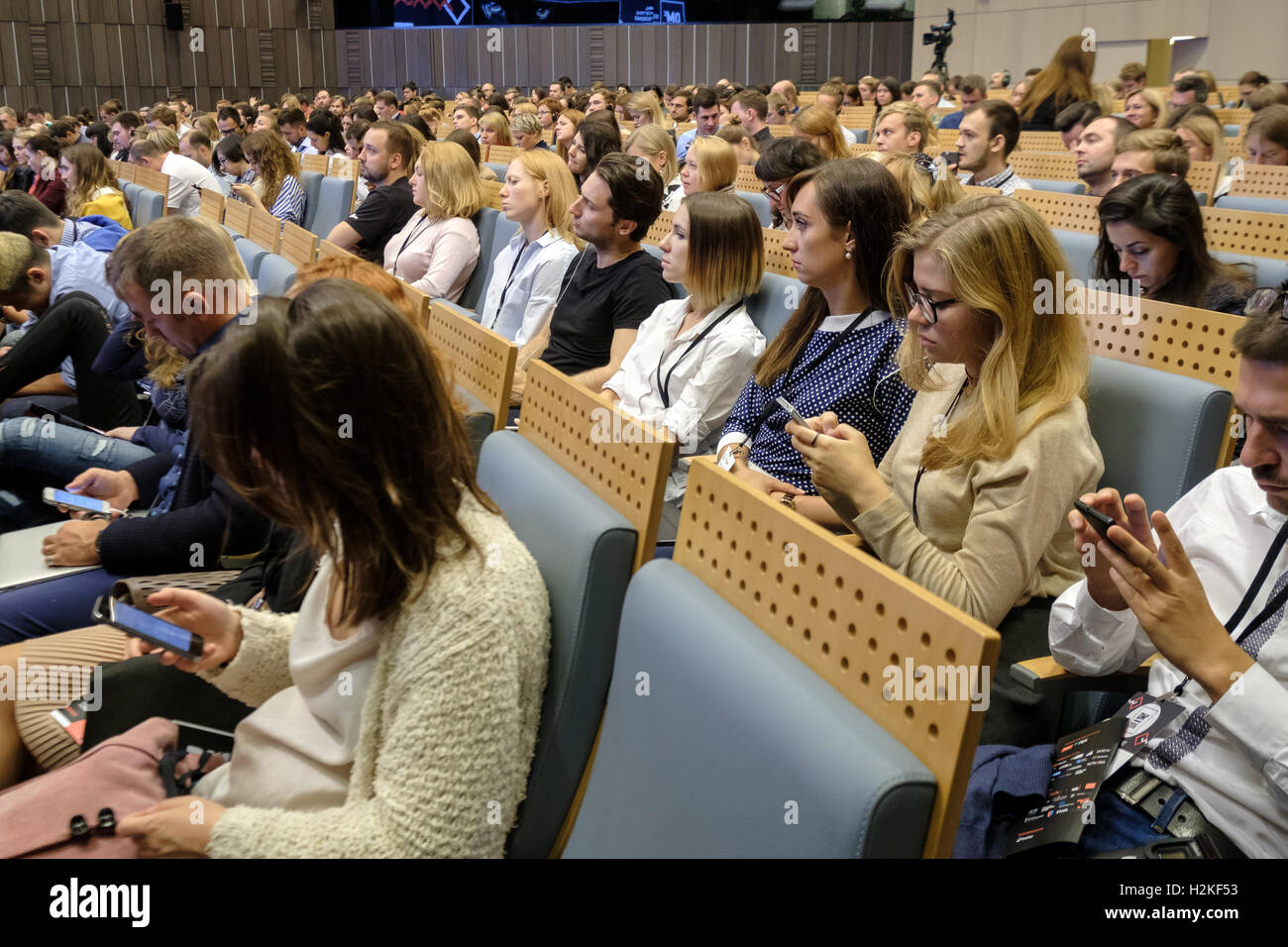 People In Conference People attend business conference Stock Photo - Alamy