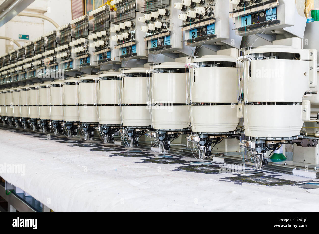 Sewing machine in Sewing Factory, Chiang Mai, Thailand Stock Photo Alamy