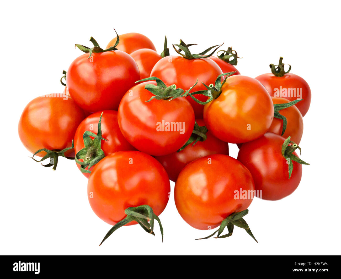 Cherry tomatoes isolated on white background Stock Photo - Alamy