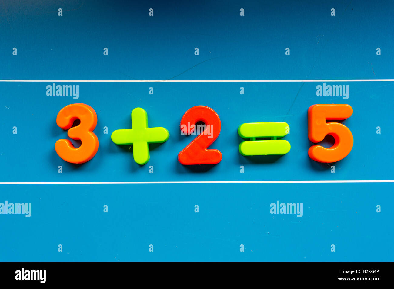 Correct mathematical operation on a board Stock Photo