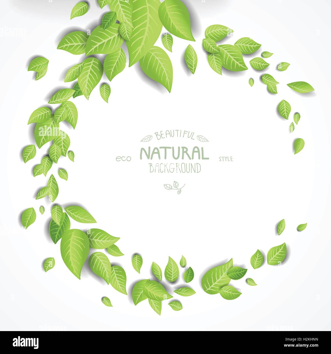 Eco background with green leaves Stock Vector Image & Art - Alamy