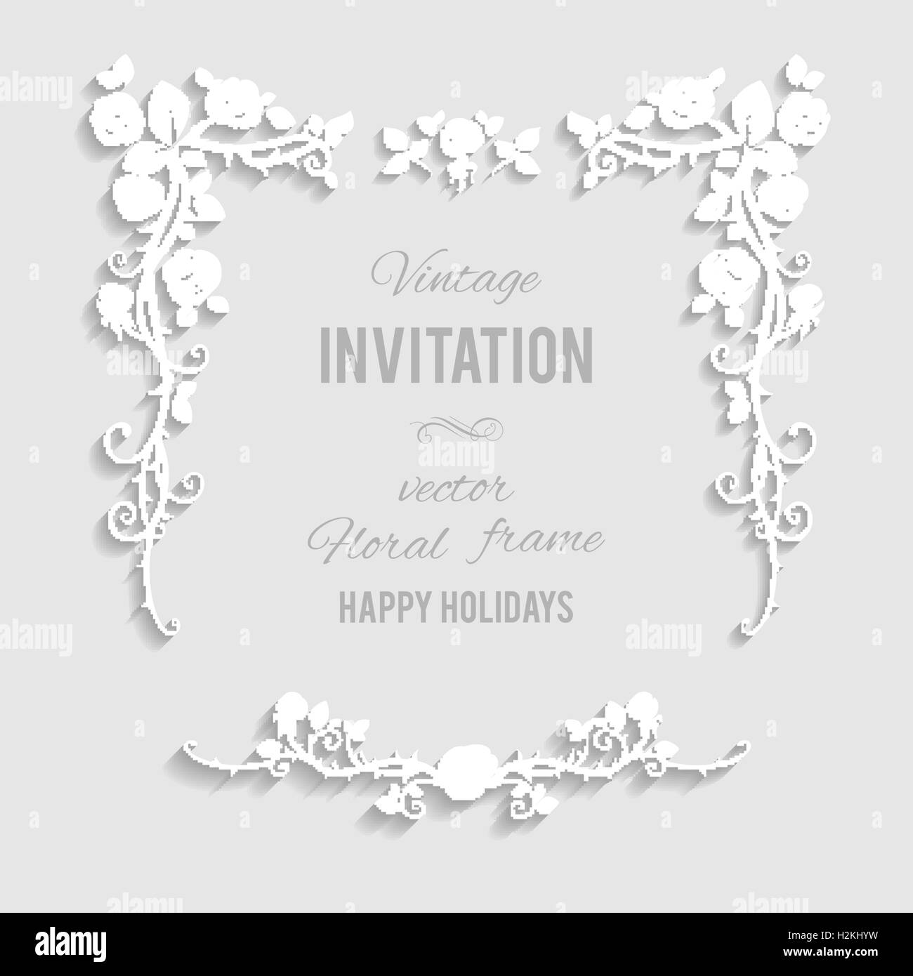 Floral elegant frame Stock Vector Image & Art Alamy