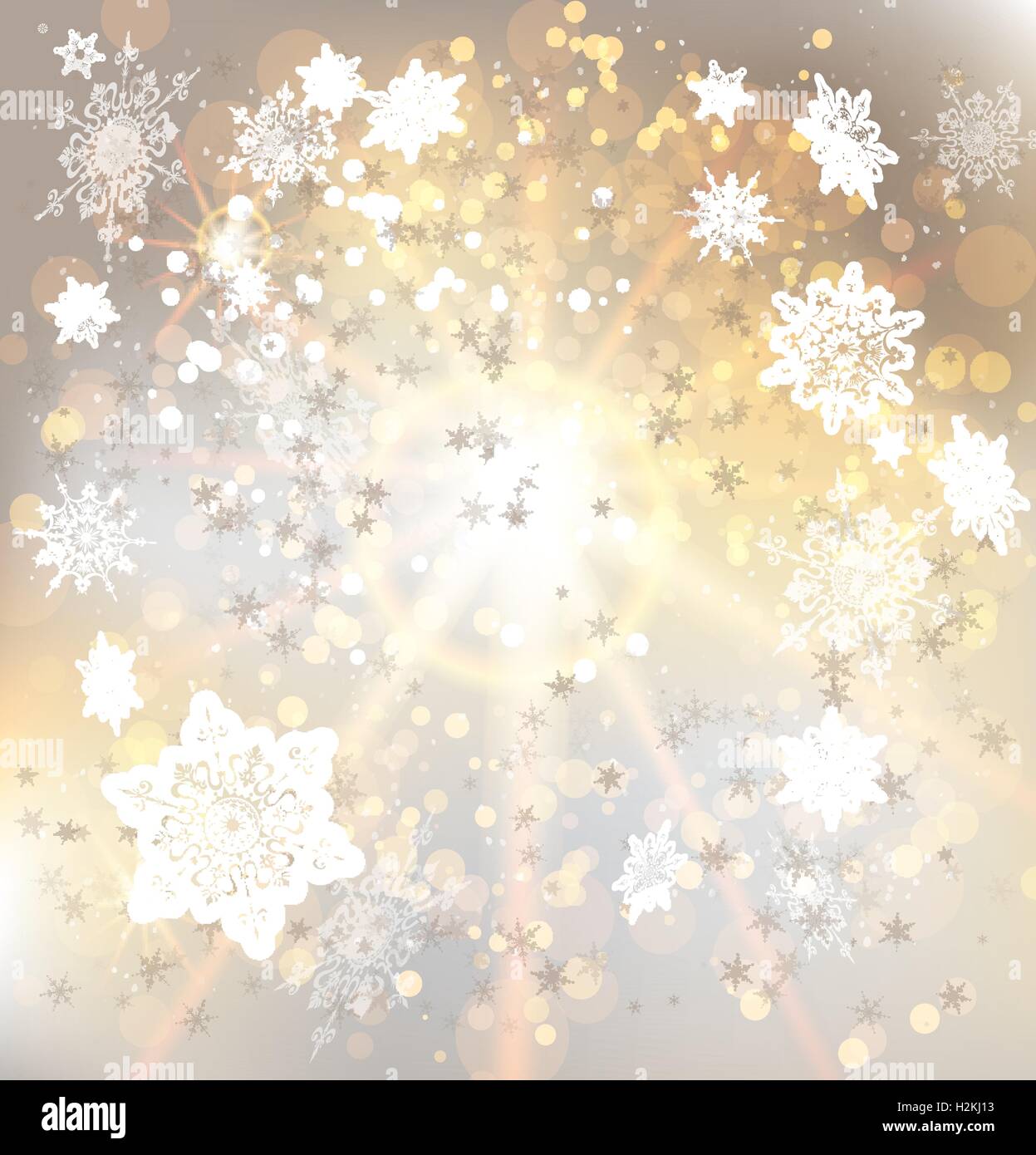 Golden background with snowflakes Stock Vector Image & Art - Alamy