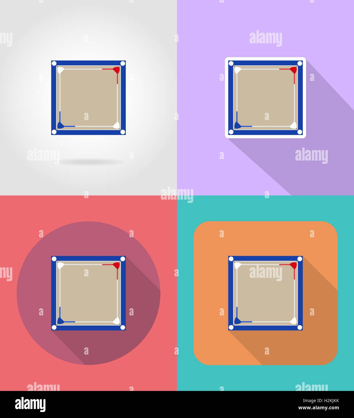 boxing ring flat icons illustration isolated on background Stock Photo ...