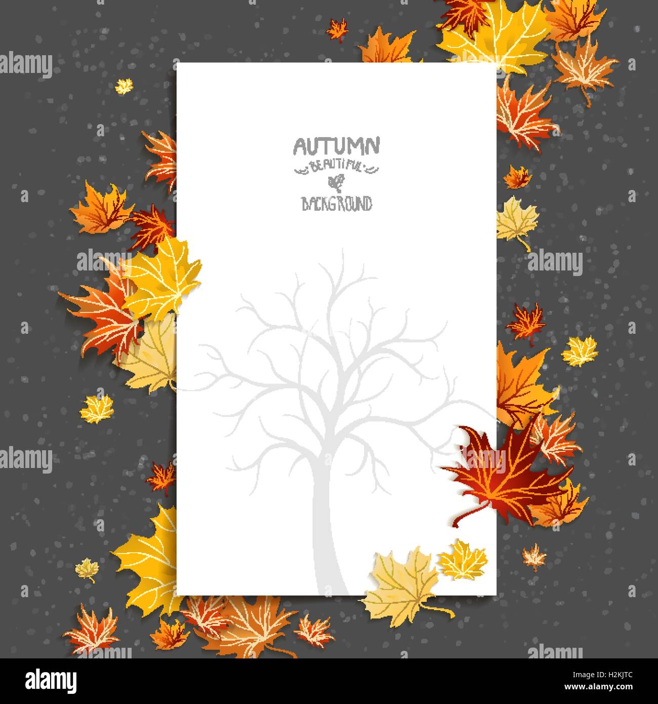 White blank on autumn background Stock Vector Image & Art - Alamy