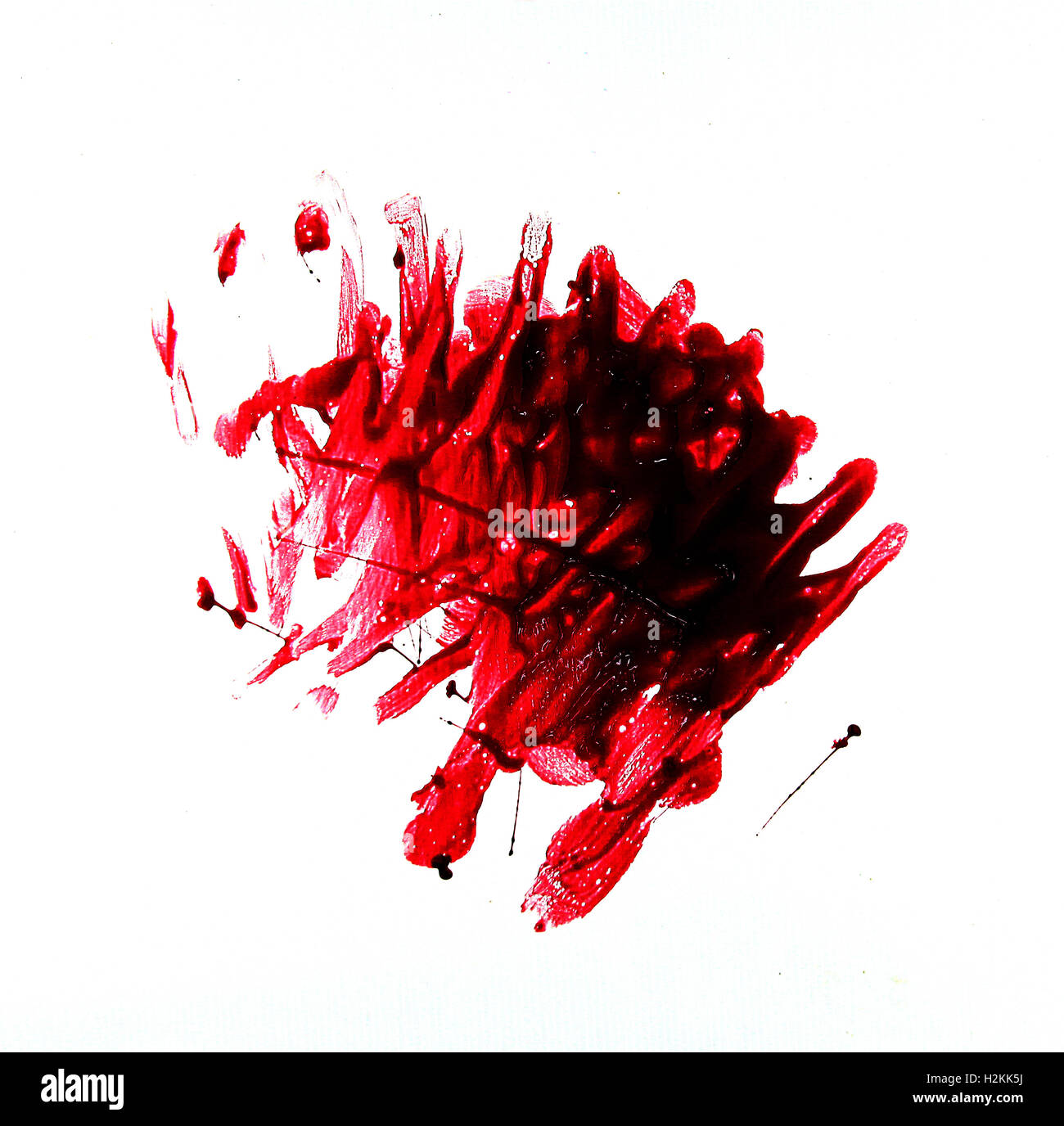 Set 8 Blood Drop And Bloodstains On Isolated White Background For Horror Content Stock Photo Alamy