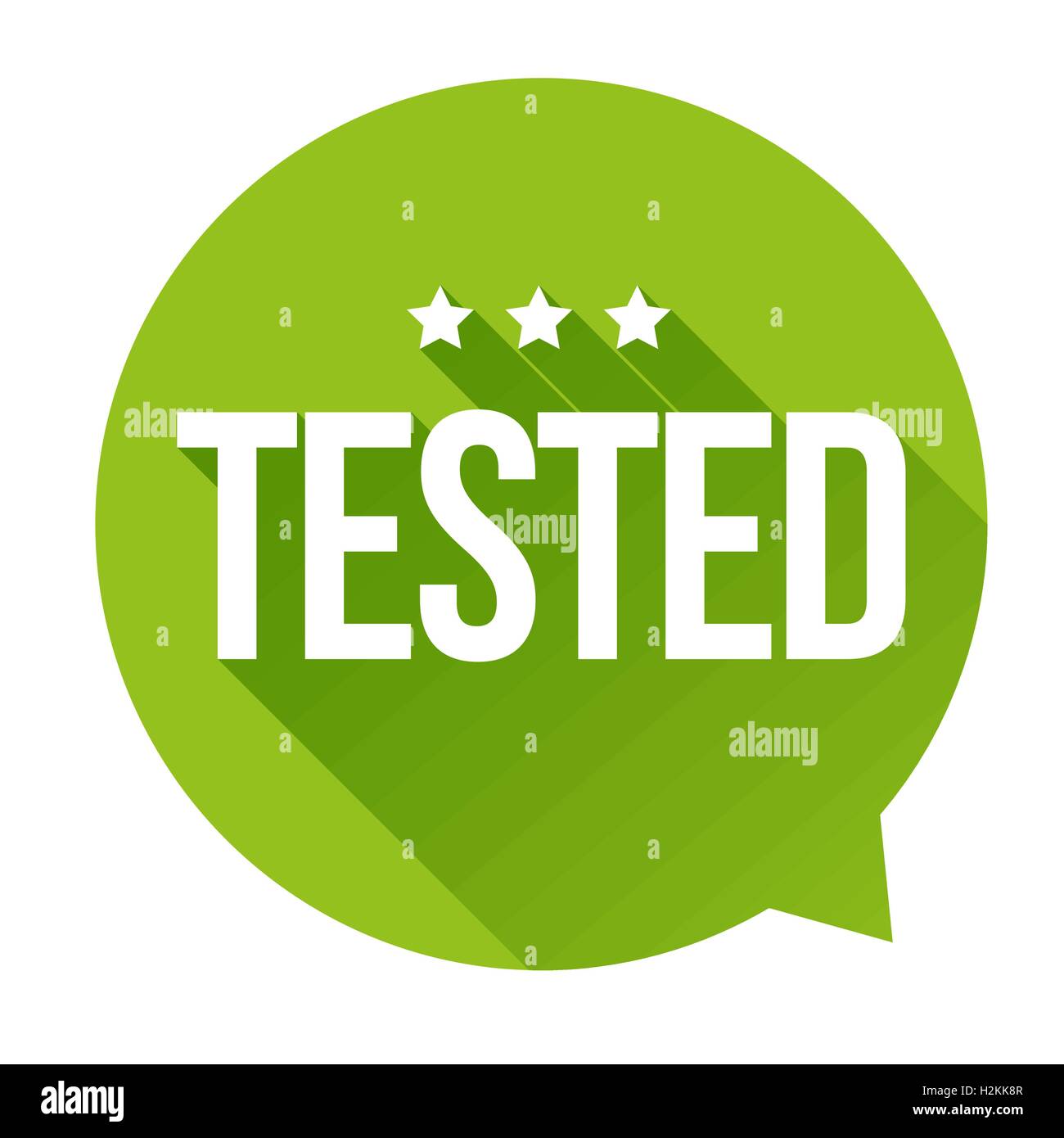 Tested sign speech bubble Stock Vector Image & Art - Alamy