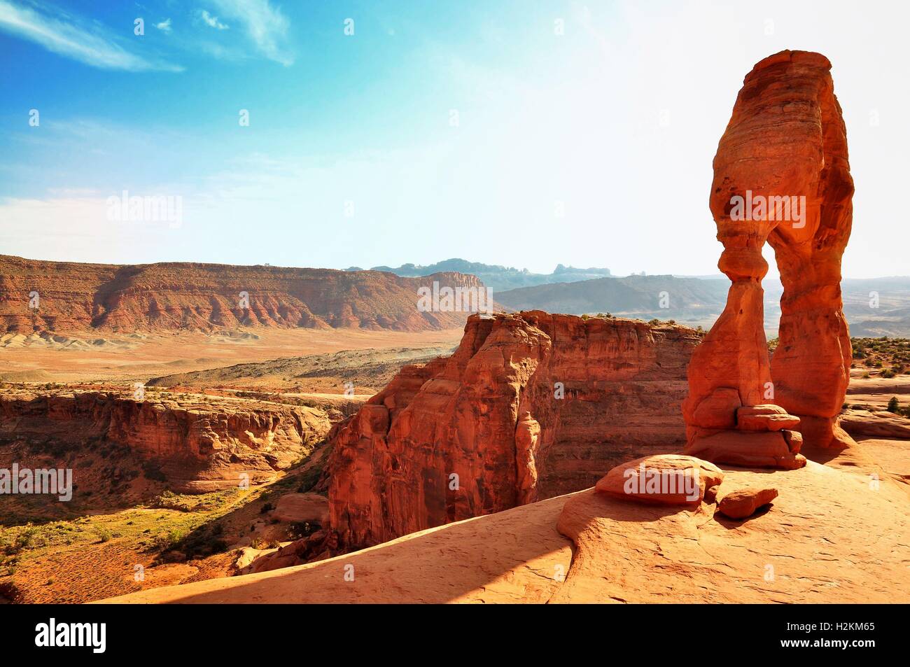 Delicate Arch Sunset Stock Photo