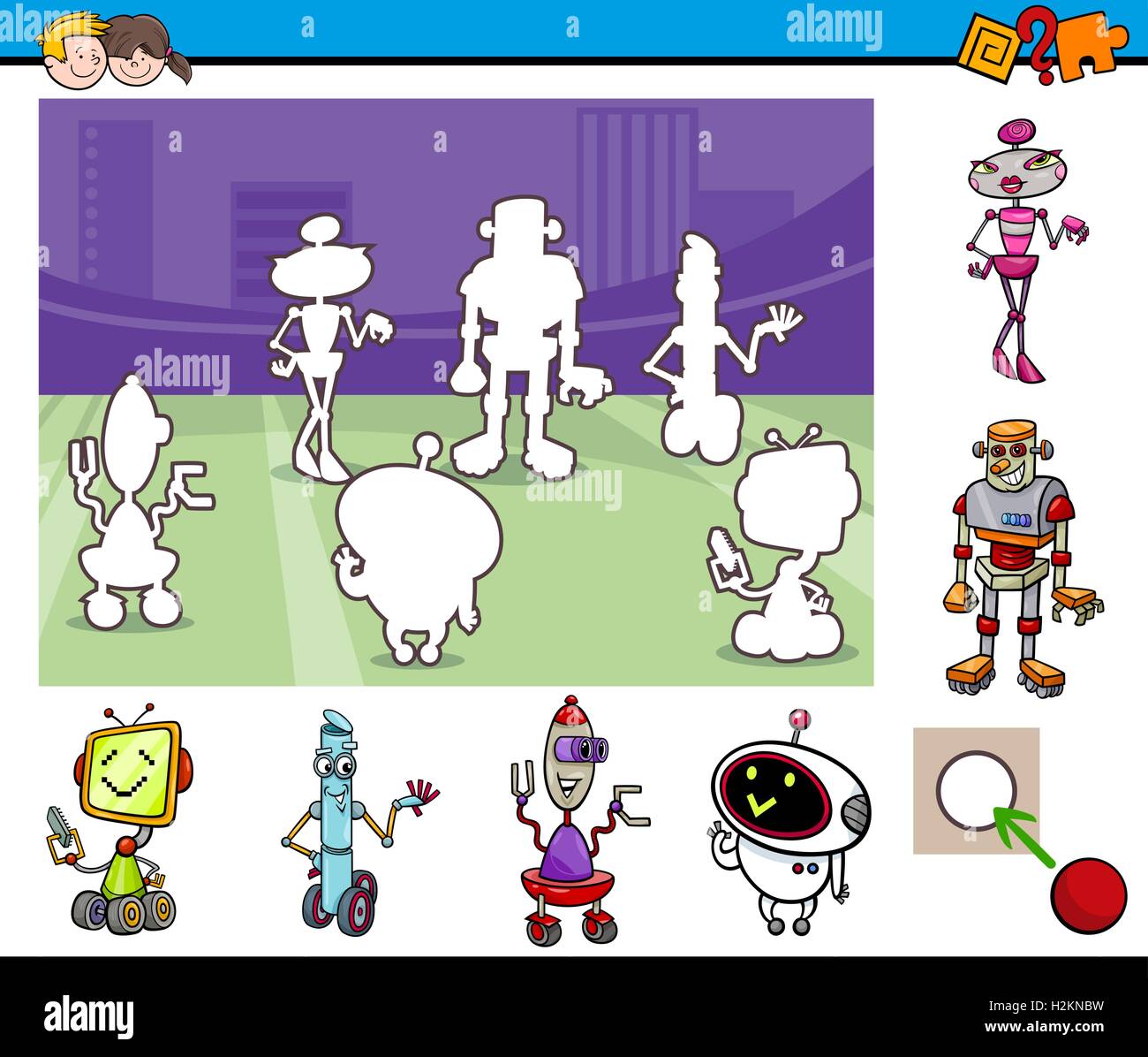 Cartoon Illustration of Educational Activity Game for Preschool ...