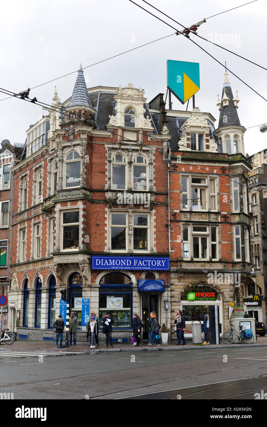 The exterior of a Diamond factory in Amsterdam, Holland, Netherlands
