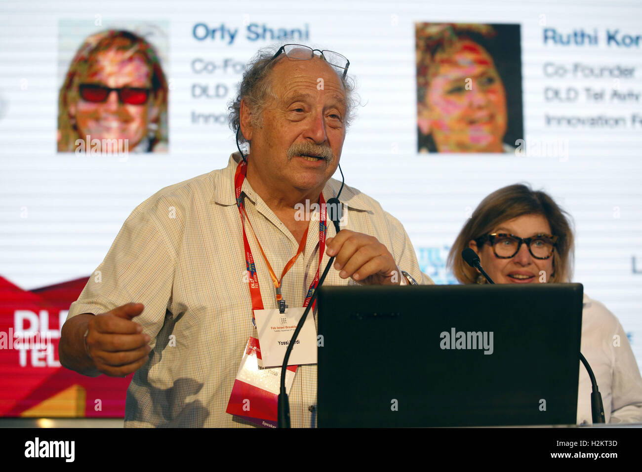 Yossi Vardi Cochairman of DLD speaks at the DLD Tel Aviv Innovation