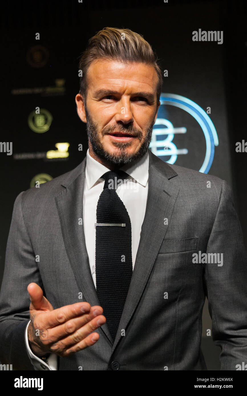 Tokyo, Japan. 29th September, 2016. Former England soccer star David