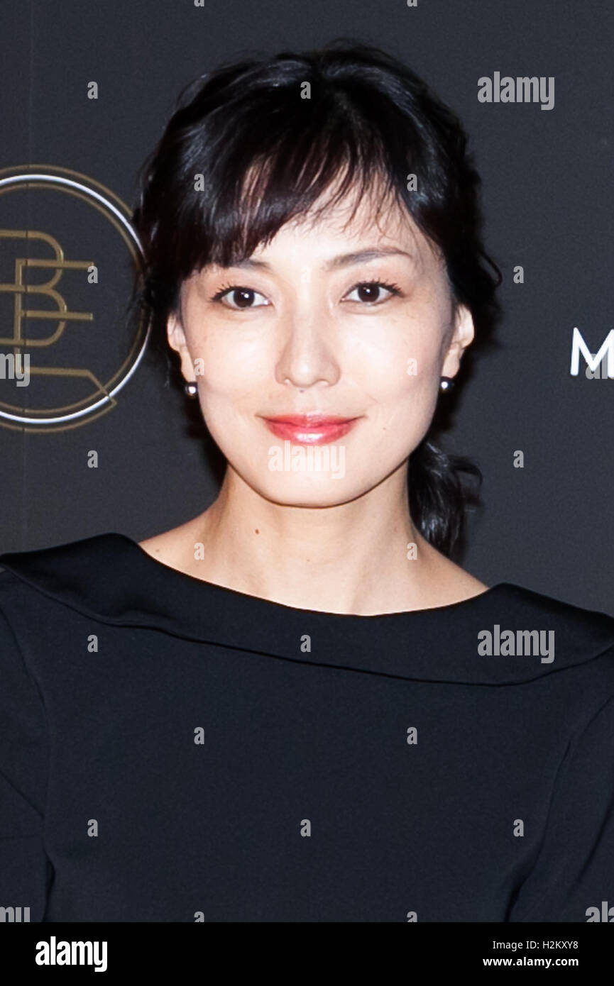 Tokyo, Japan. 29th September, 2016. Actress Yuka Itaya attends a photo call  for a promotional event of the Singapore luxury hotel Marina Bay Sands on  September 29, 2016, Tokyo, Japan. David Beckham,