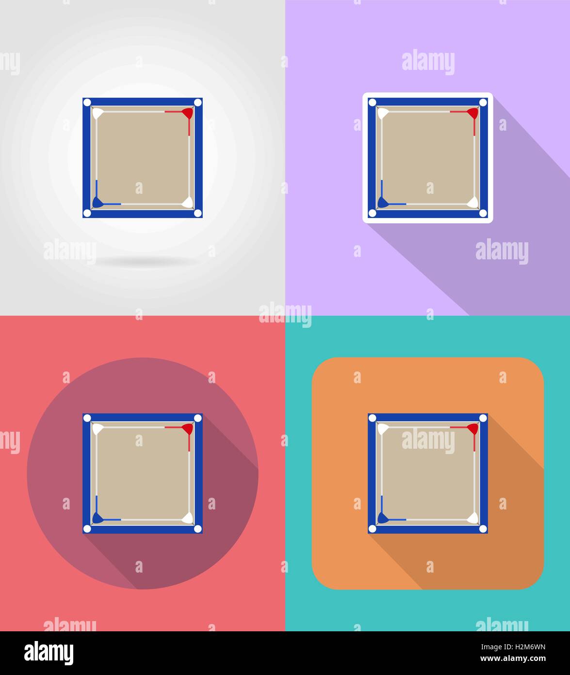 boxing ring flat icons vector illustration isolated on background Stock ...