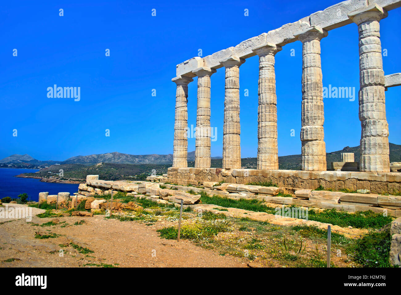 temple of Poseidon Cape Sounion Greece Stock Photo - Alamy