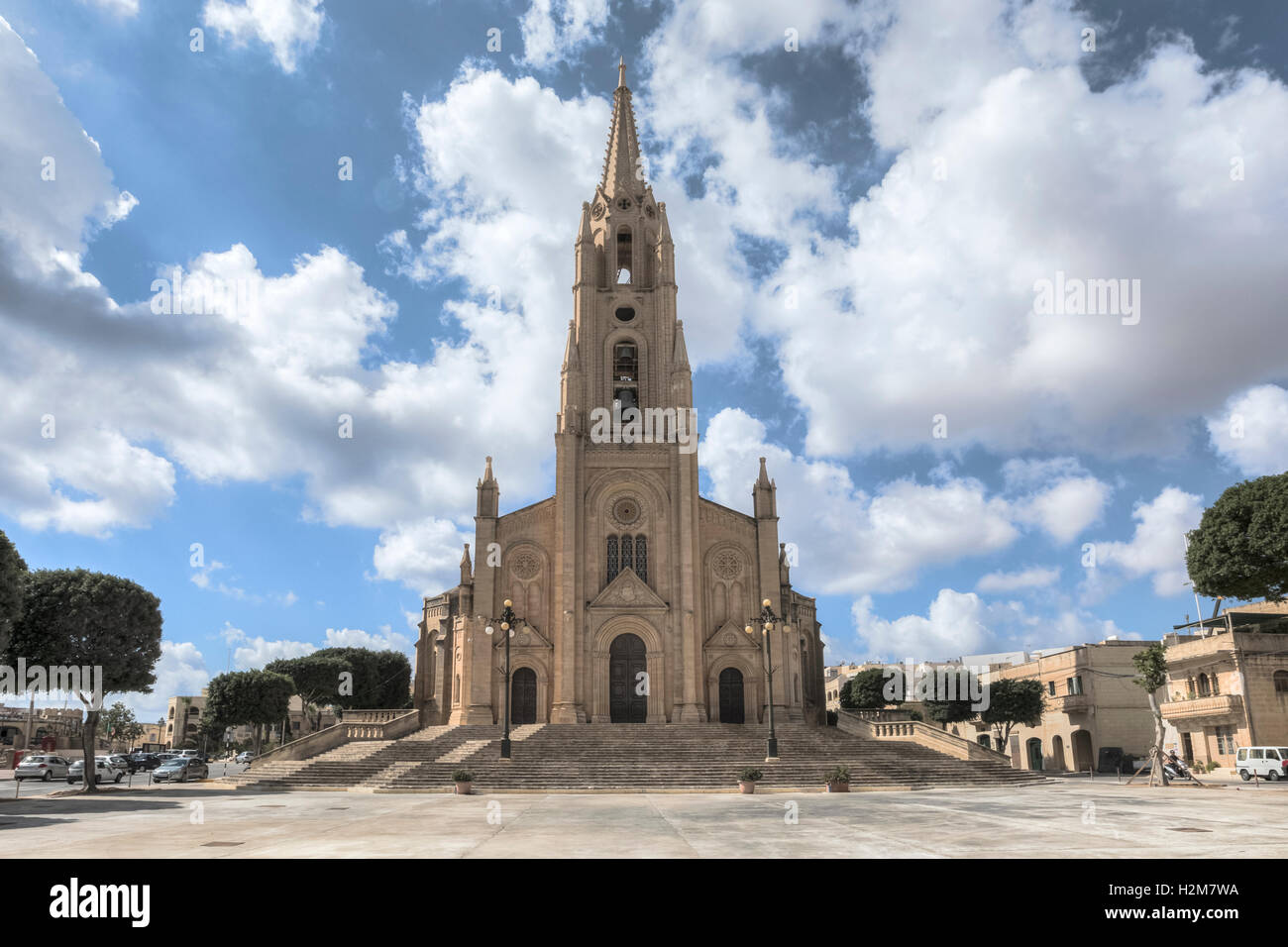 Ghajnsielem Parish Church, Gozo, Malta Stock Photo