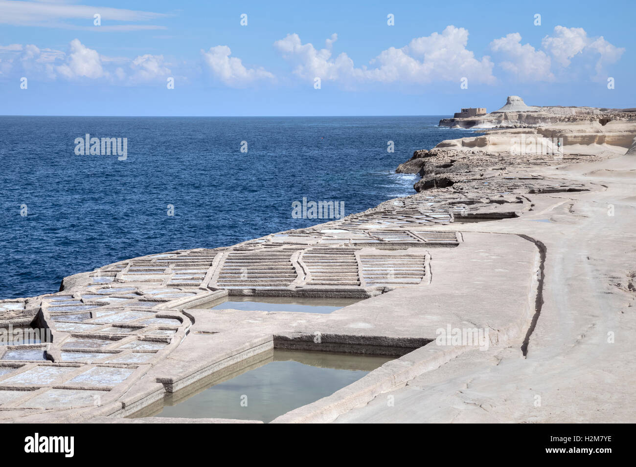 Xwejni Bay, Zebbug, Marsalforn, Gozo, Malta Stock Photo