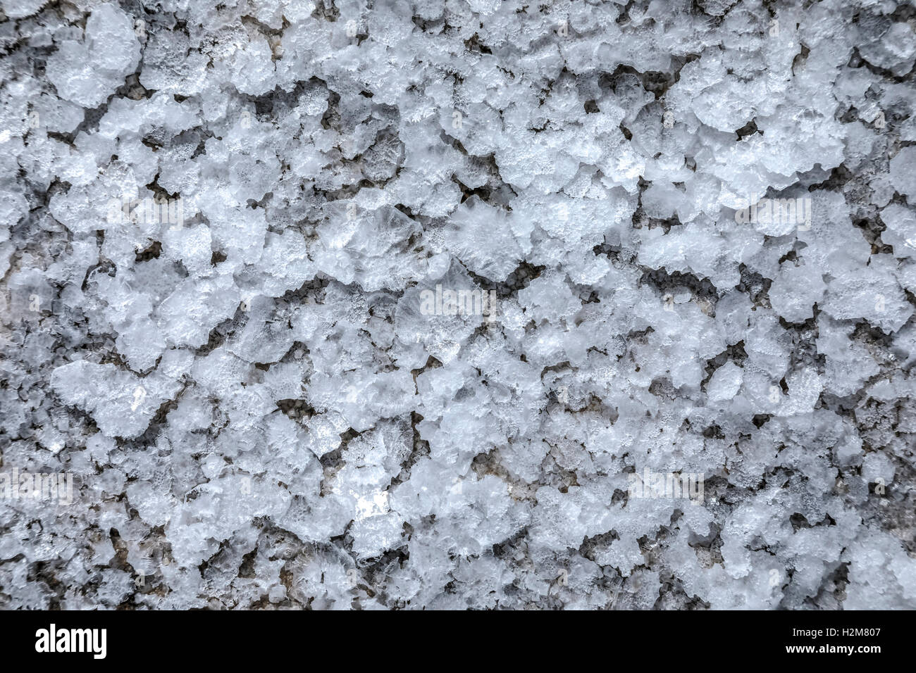 salt crystals in the salt pans of Gozo, Malta Stock Photo