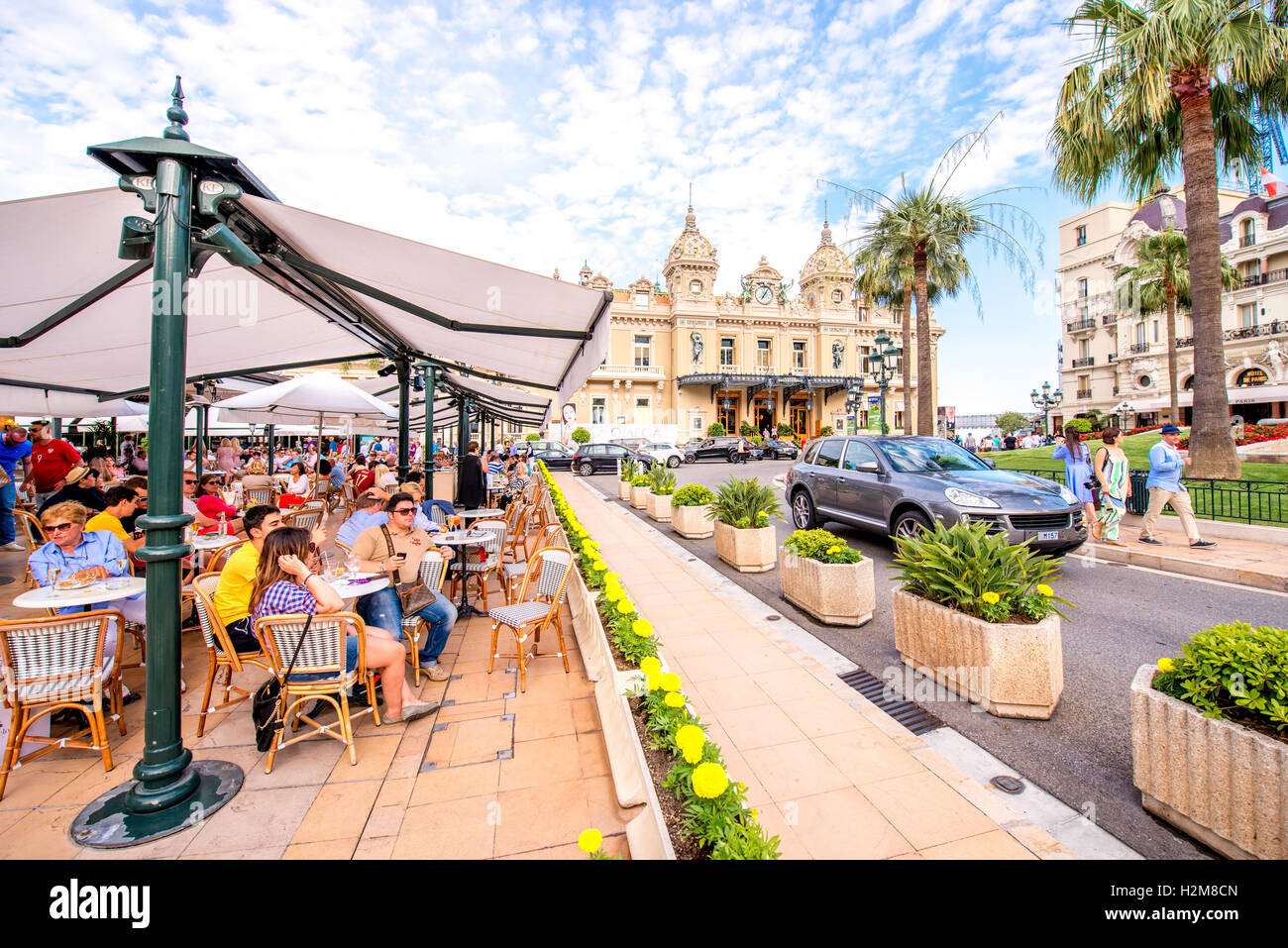 Cafe de Paris in Monaco Stock Photo