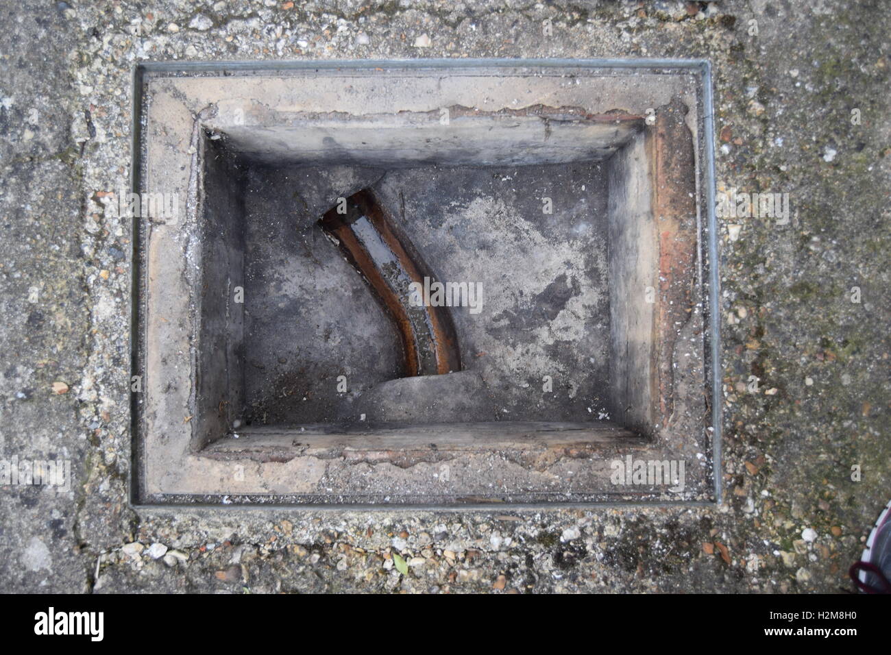 Sewer inspection cover Stock Photo Alamy