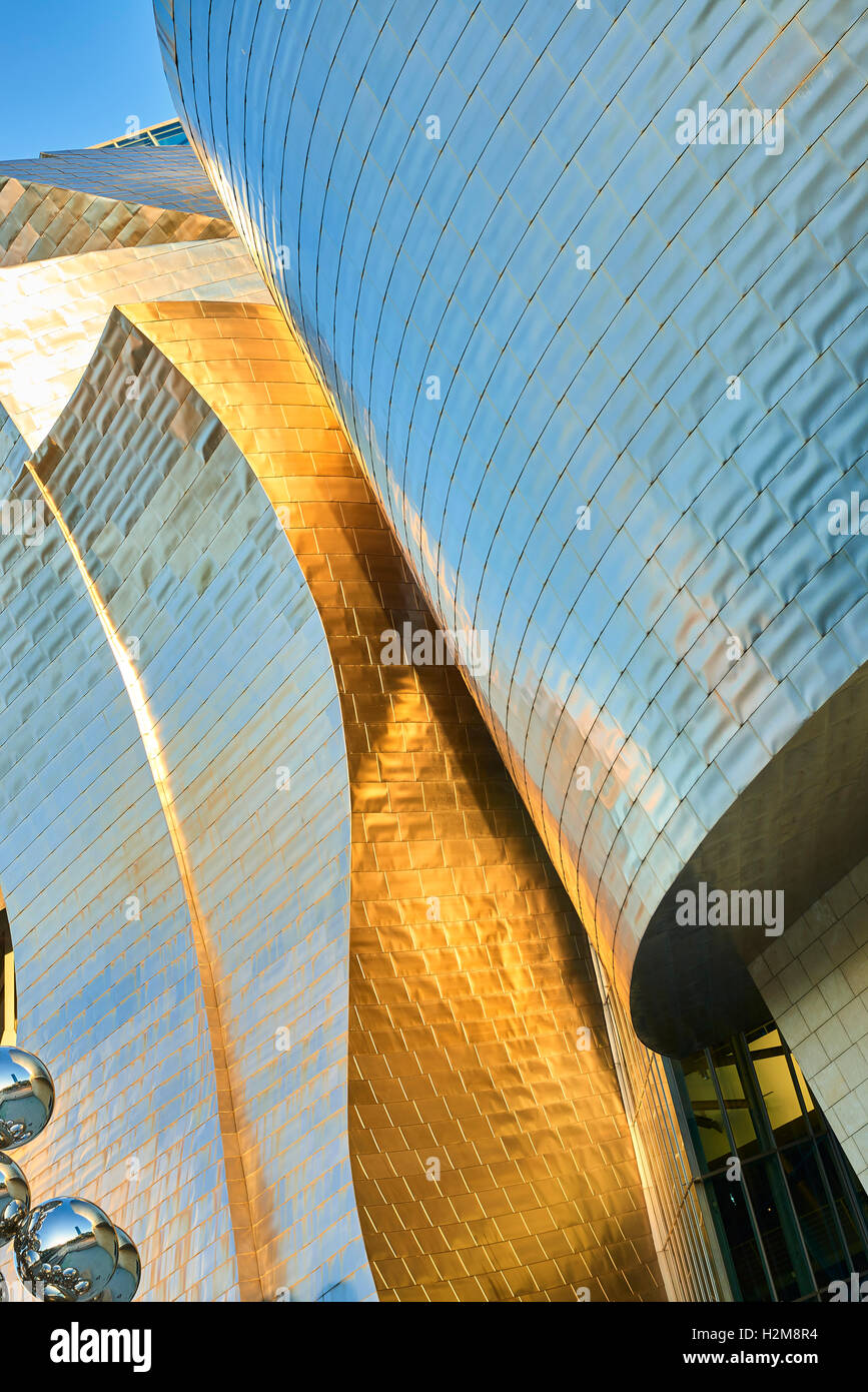 Detail of the Guggenheim Museum, Bilbao, Biscay, Basque Country, Euskadi, Spain, Europe. Stock Photo