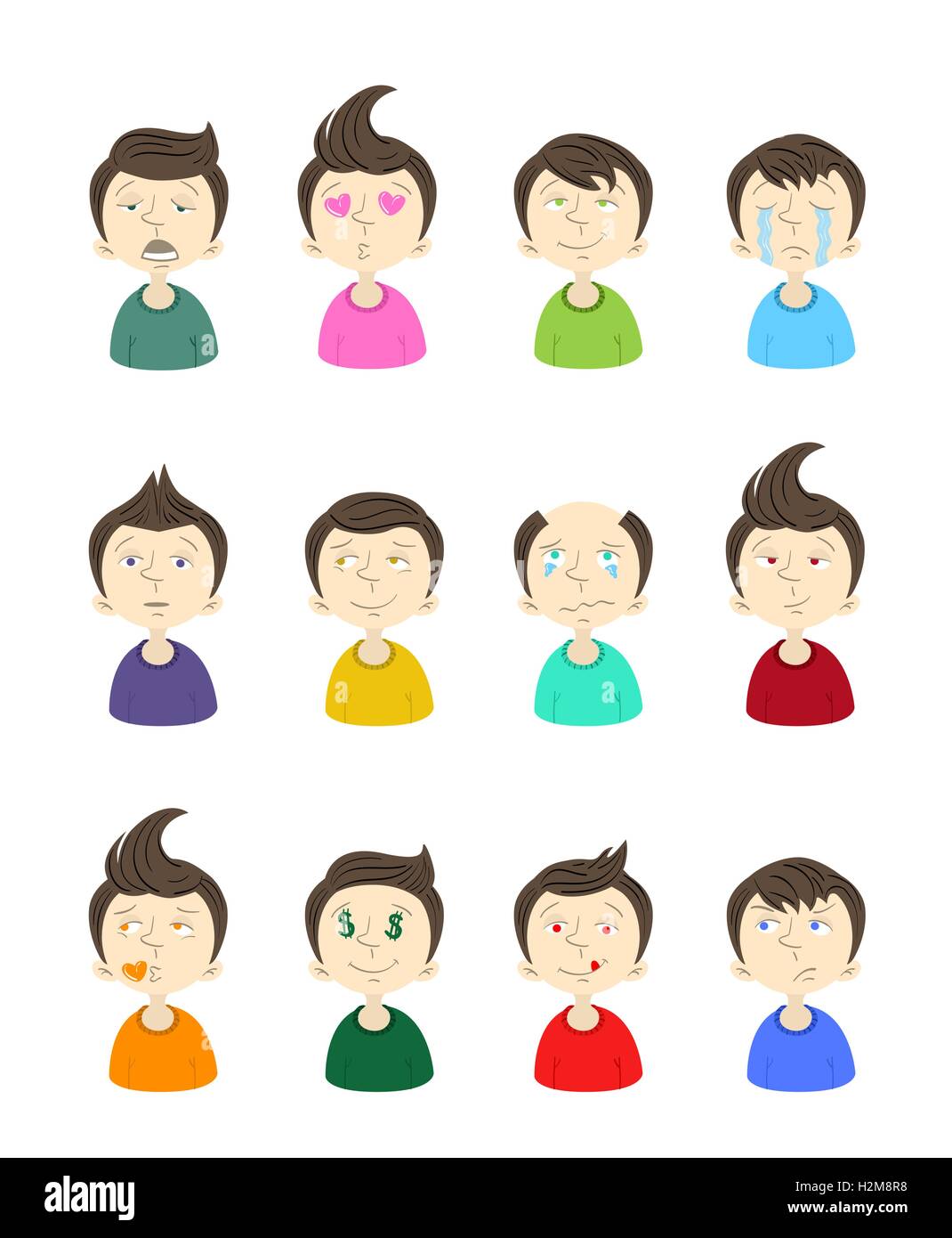 Great designed cartoon emoticons Stock Vector Image & Art - Alamy