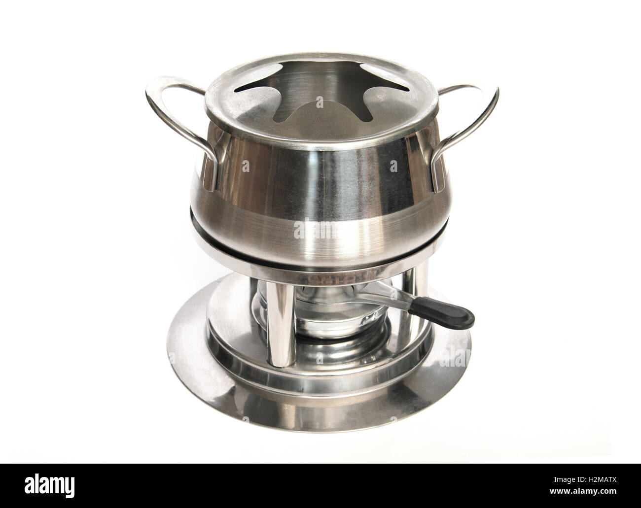 Fondue for cooking isolated on white close up Stock Photo Alamy