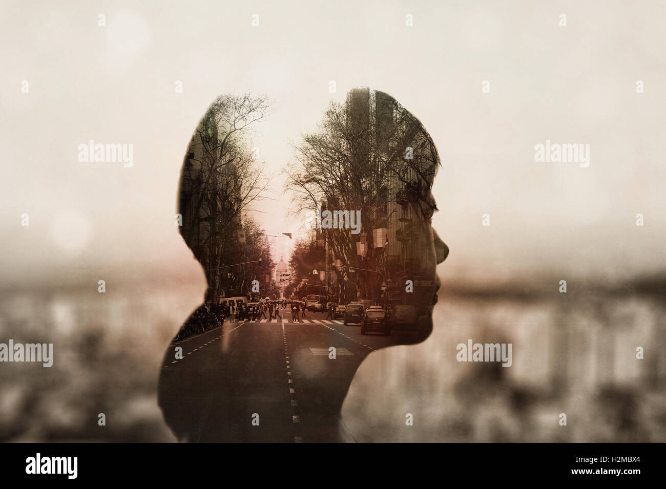 Double exposure hi-res stock photography and images - Alamy
