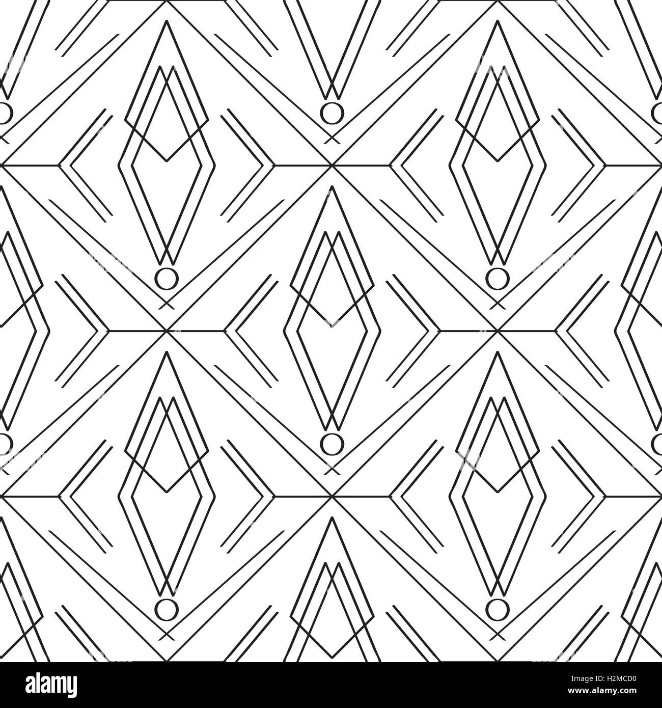 Art deco simple linear seamless pattern on background Stock Vector