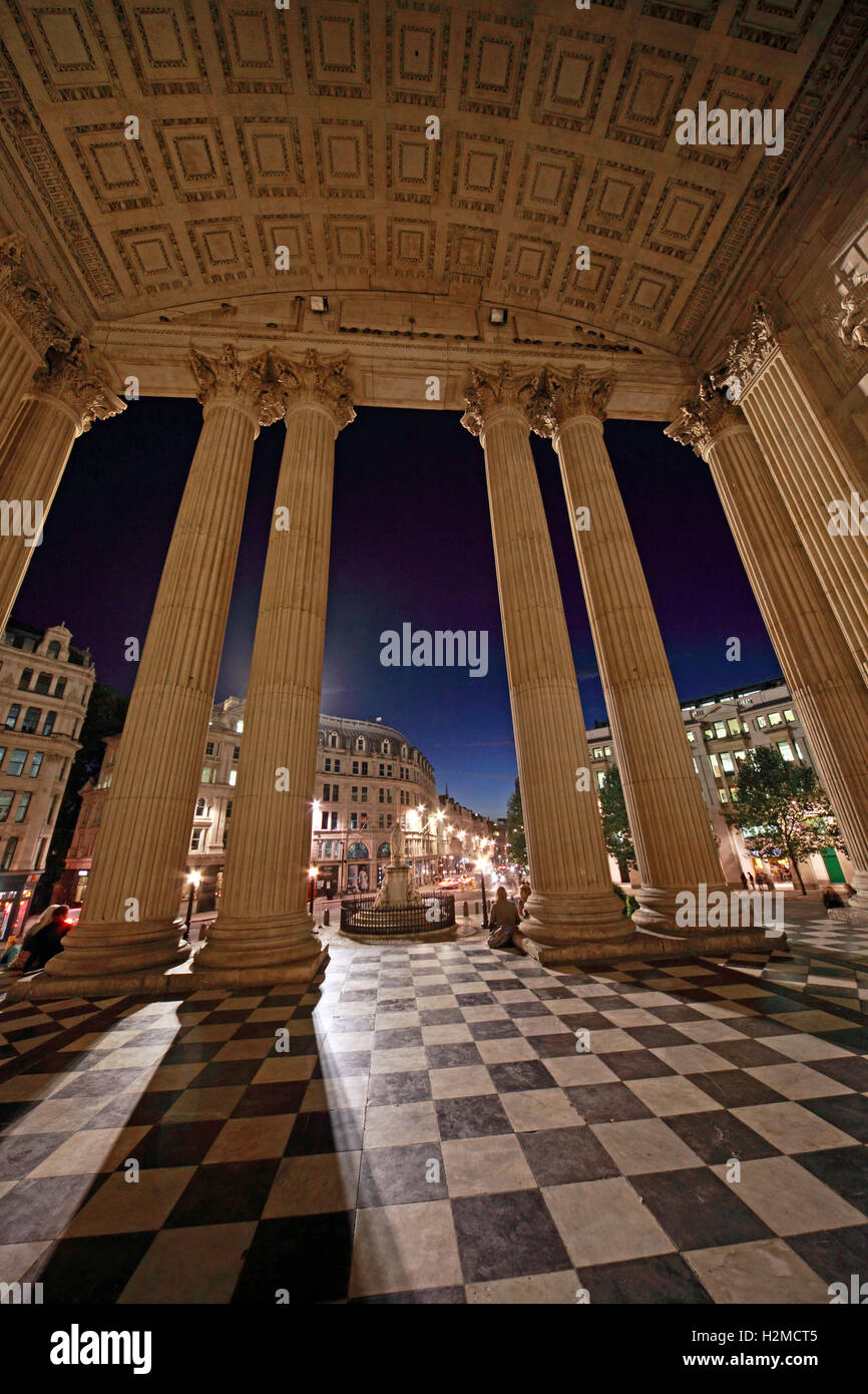 St Pauls Cathedral entrance in wide angle, City of London, England, UK Stock Photo