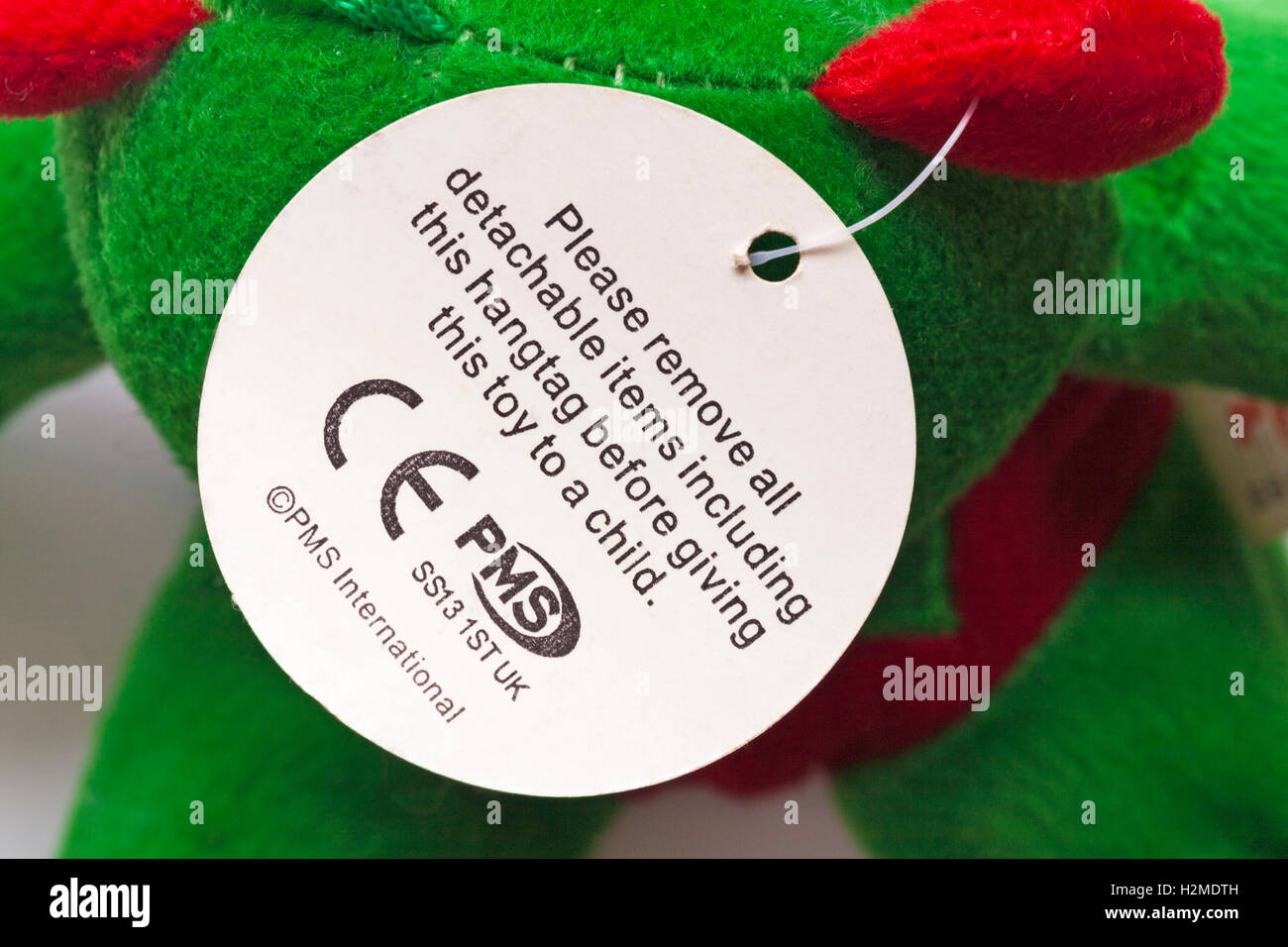 Please remove all detachable items including this hangtag before giving this toy to a child and