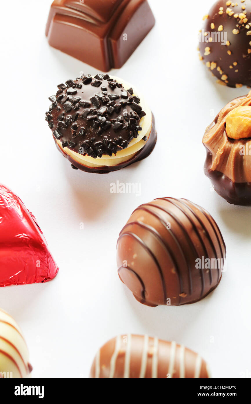 Set luxury chocolate candies hi-res stock photography and images - Alamy