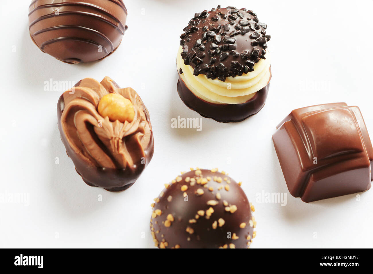 Set luxury chocolate candies hi-res stock photography and images - Alamy