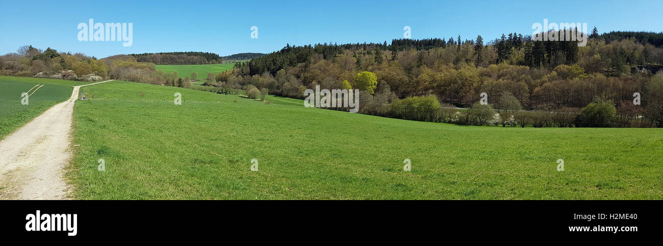 Panorama, Landschaft, Taunusstein, Wingsbach Stock Photo