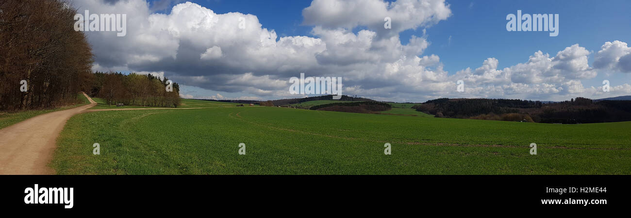 Panorama, Landschaft, Taunusstein, Wingsbach Stock Photo