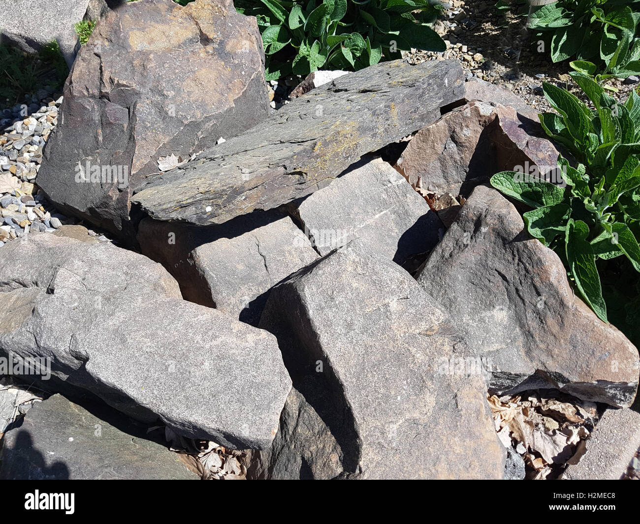 Quarzit, Steine, Mineral, Naturstein Stock Photo