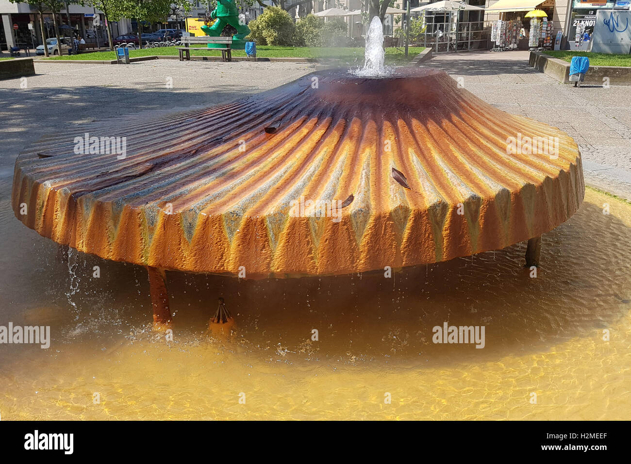 Kochbrunnenspringer, Kochbrunnen, Wiesbaden Stock Photo