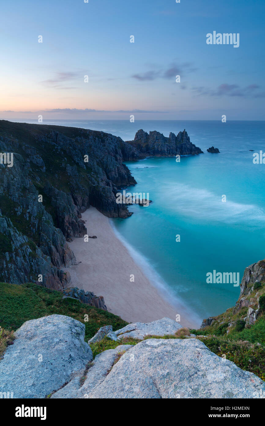 Dawn Pedn Vounder beach Cornwall UK Stock Photo
