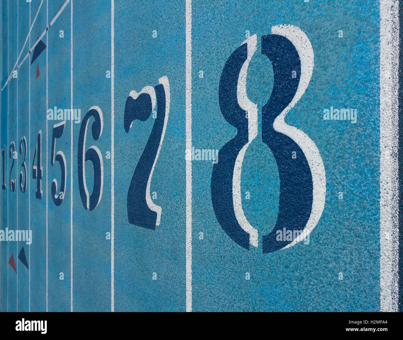Running track numbers hi-res stock photography and images - Alamy