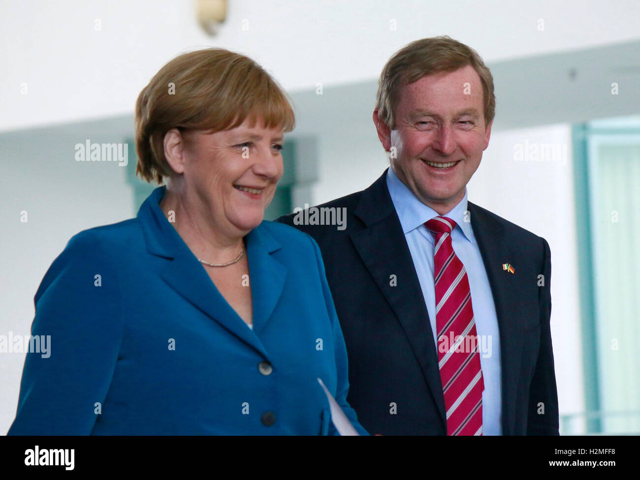 BKin Angela Merkel, Enda Kenny - Treffen der d. Bundeskanzlerin mit dem irischen Ministerpraesidenten, Bundeskanzleramt, 12. Jul Stock Photo
