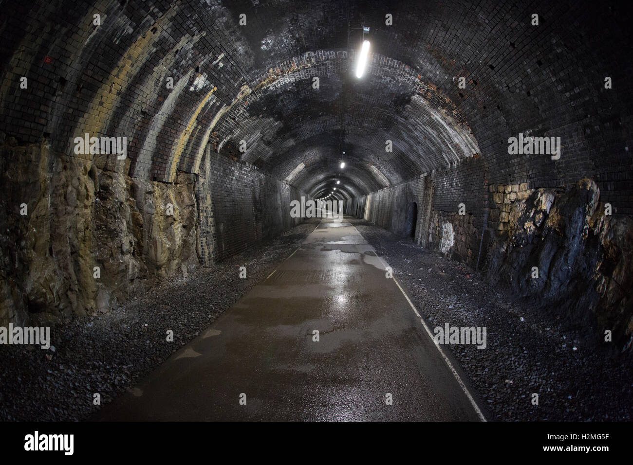 Cressbrook Tunnel on Monsal Trail Stock Photo