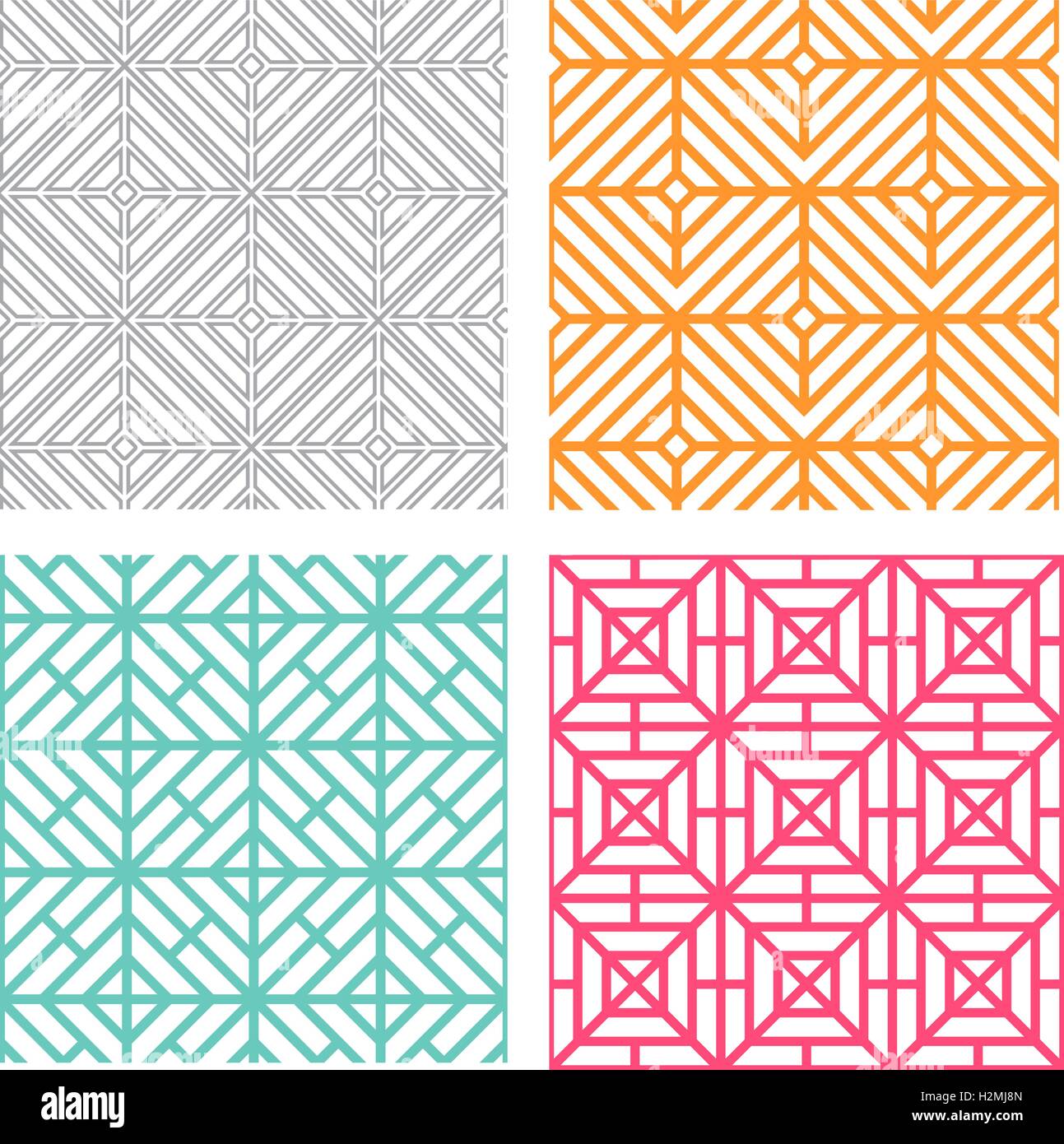 Seamless geometric line pattern in korean style, vector Stock Vector ...